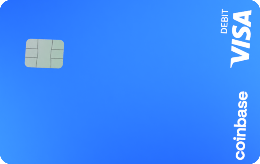 Front view of the Coinbase Card card