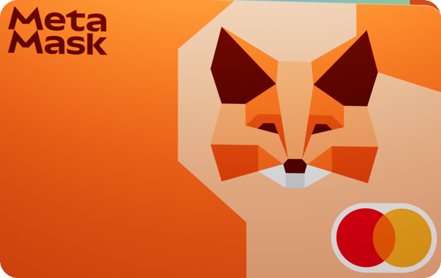 Front view of the MetaMask Card card